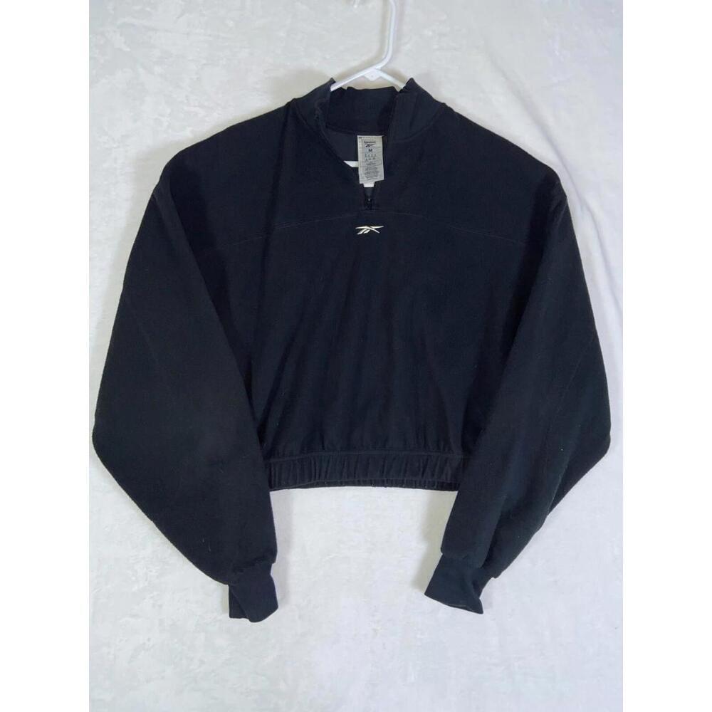 Reebok Women's Classics Cotton French Terry Medium Sweatshirt in Black